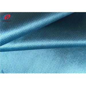 Голубой материал крышки стула бархата ткани драпирования бархата софы полиэстера цвета почищенный щеткой