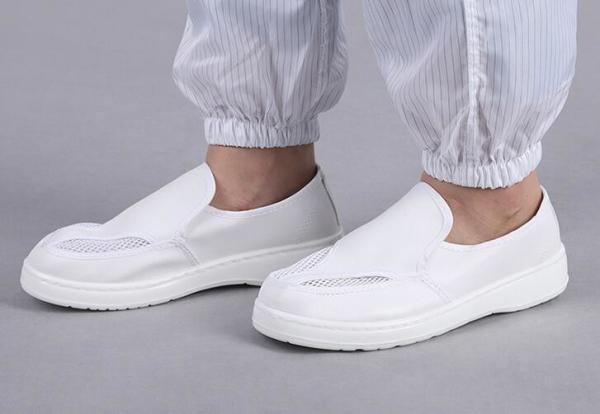 35-46 PU Leather Cleanroom ESD Shoe For Food Manufacturing