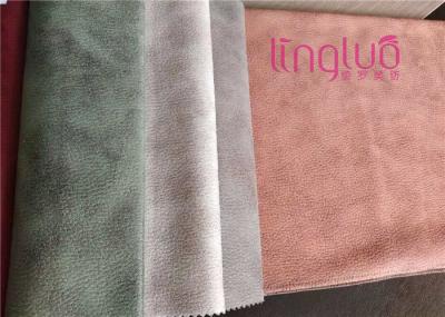 100% Polyester Suede Upholstery Fabric With Bronzing And Printing Water Resistant