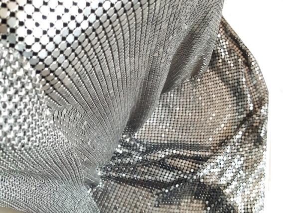 Flexible Aluminum 3mm Metal Sequin Fabric For Interior Decoration