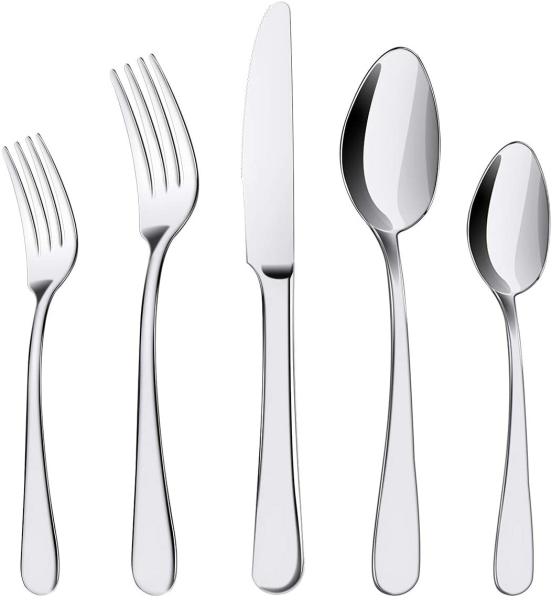5 Pieces Stainless Steel Safe Flatware Cutlery Set Utensil Kitchen Cookware Sets