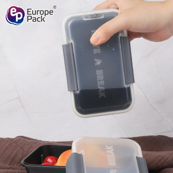 Plastic Food Storage Bento Box Fresh Keeping Sealed Square Lunch Box Kitchen Container