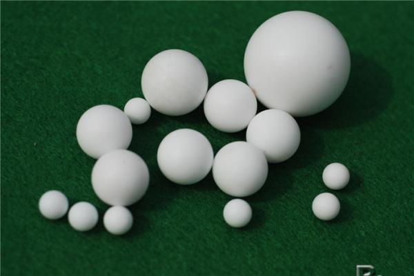 White PTFE Machined Parts , Solid PTFE Balls High Temperature Resistance
