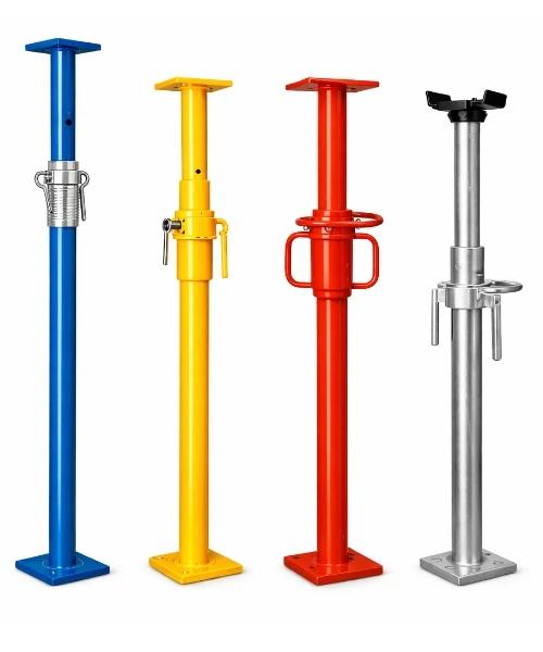 Galvanized Adjustable Steel Scaffolding Prop with 500 kg Weight Capacity and Secure Hook Locking System