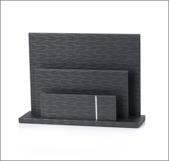 Free sample wholelsa manufacturer dia 225*270mm round shape double layer trash bin hotel leather