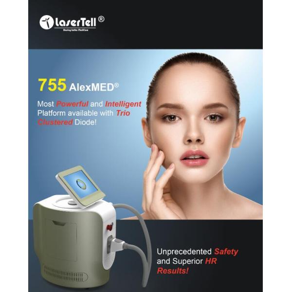 La longitud de onda triple 755 808 1064 CE RoHS del equipo del retiro del pelo del laser del diodo probó