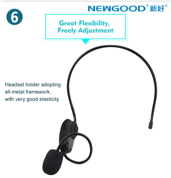FM Professional headset wireless headset microphone for Tour Guides, Teachers, Coaches, Presentations, Costumes