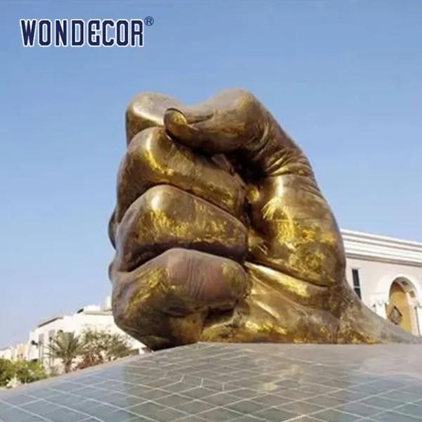 Большая открытая садовая квадратная металлическая декоративная ручная бронзовая скульптура