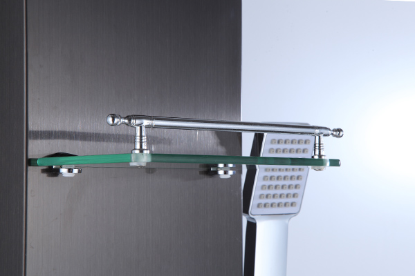 Polished Black Painting Shower Panel System 0.8mm Thick SS Body Frame ROVATE