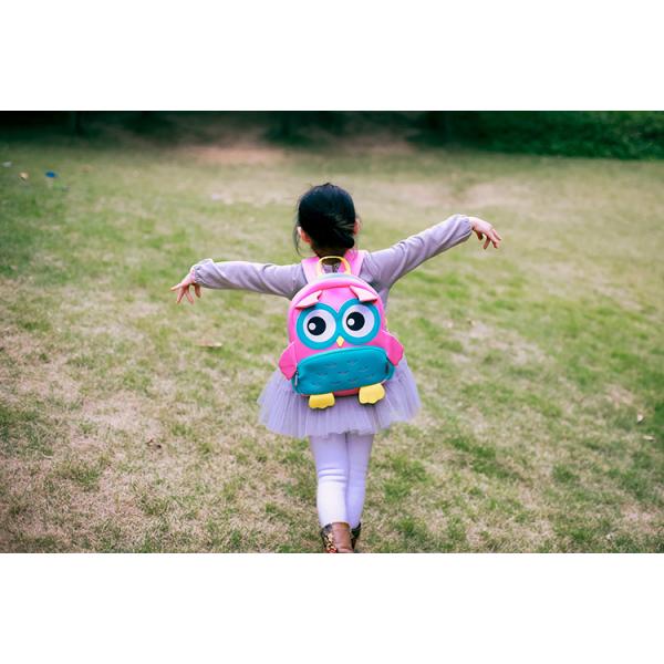 Lovely owl desgin waterproof kids toddler backpack for boys girls