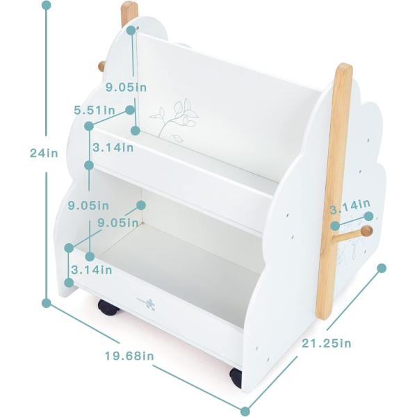 Functional Design Multifunction Wooden Book Rack for Children's Books