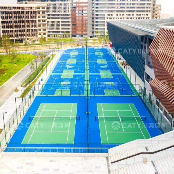 Quick installation Sustainable Prefabricated Acrylic Surface Indoor & Outdoor Basketball Court Covering Volleyball Badminton Tennis For Sports Field Sport Clubs Educational Institutions