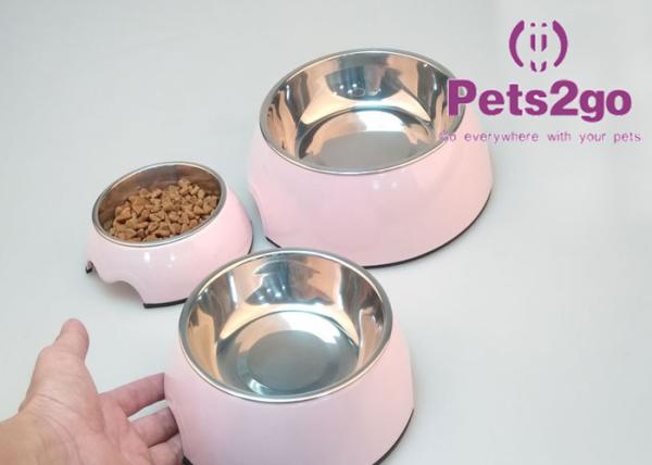 Bacias de aço inoxidável do alimentador do animal de estimação de 350ML 17.5*14*6CM