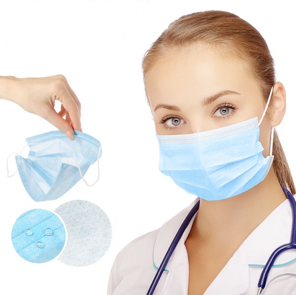 3 Ply Medical Surgical Disposable Mask / Swine Flu Mask 95% Filtration