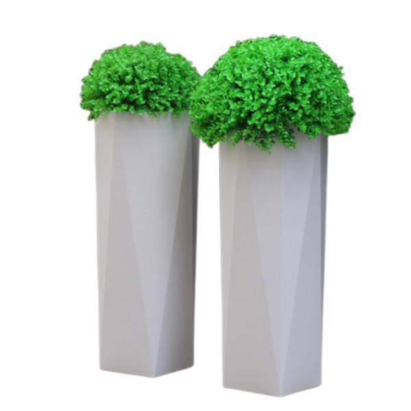 Hexagonal Stainless Steel Metal Planter Large Flower Pot Casting Tech