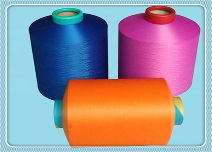 Colored Polyester Dope Dyed Yarn 100D/48F For Knitting Gloves / Socks
