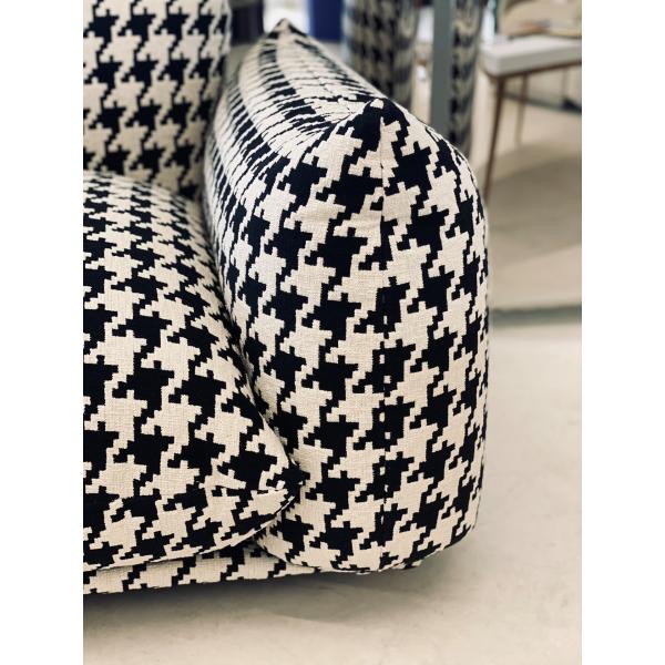 Modern Lattice Hotel Room Sofa Single Light Luxury Solid Wood Sofa