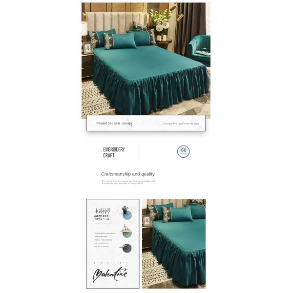 Custom Polyester Fabric Bed Skirt Bedding Set for Adults and Children Duvet Included