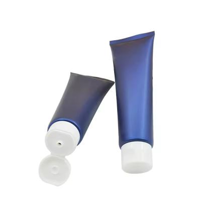 Blue Cosmetic Tube Packaging PE Custom Cosmetic Tube 50g For Facial Scrub Moisturizer
