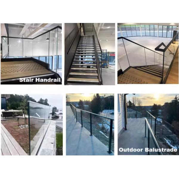 Customized Outdoor Balcony Glass Railing 6mm-15mm Glass Staircase