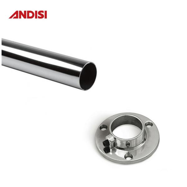 Zinc Alloy Closet Rod Support Flanges for Wardrobe Fitting Accessories Mail Packing