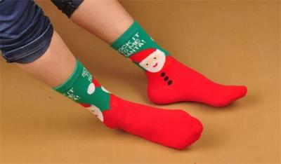 High warmth supersoft cotton socks in cartoon christmas design for lovers