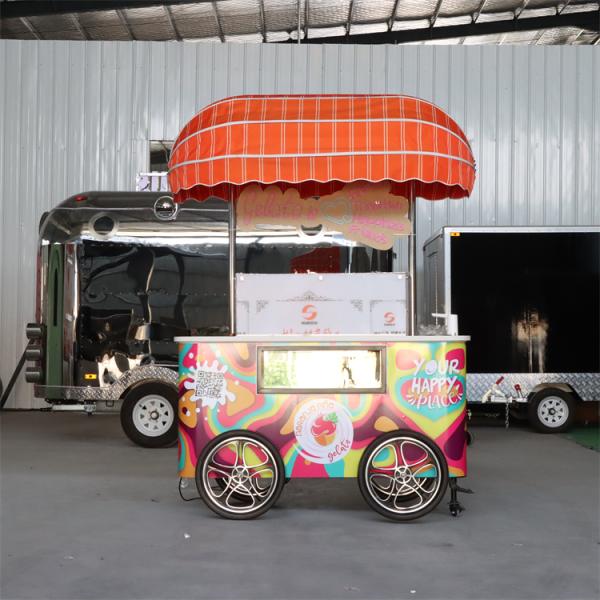 new model hot sale ice cream machine cart free shipping ice cream cart