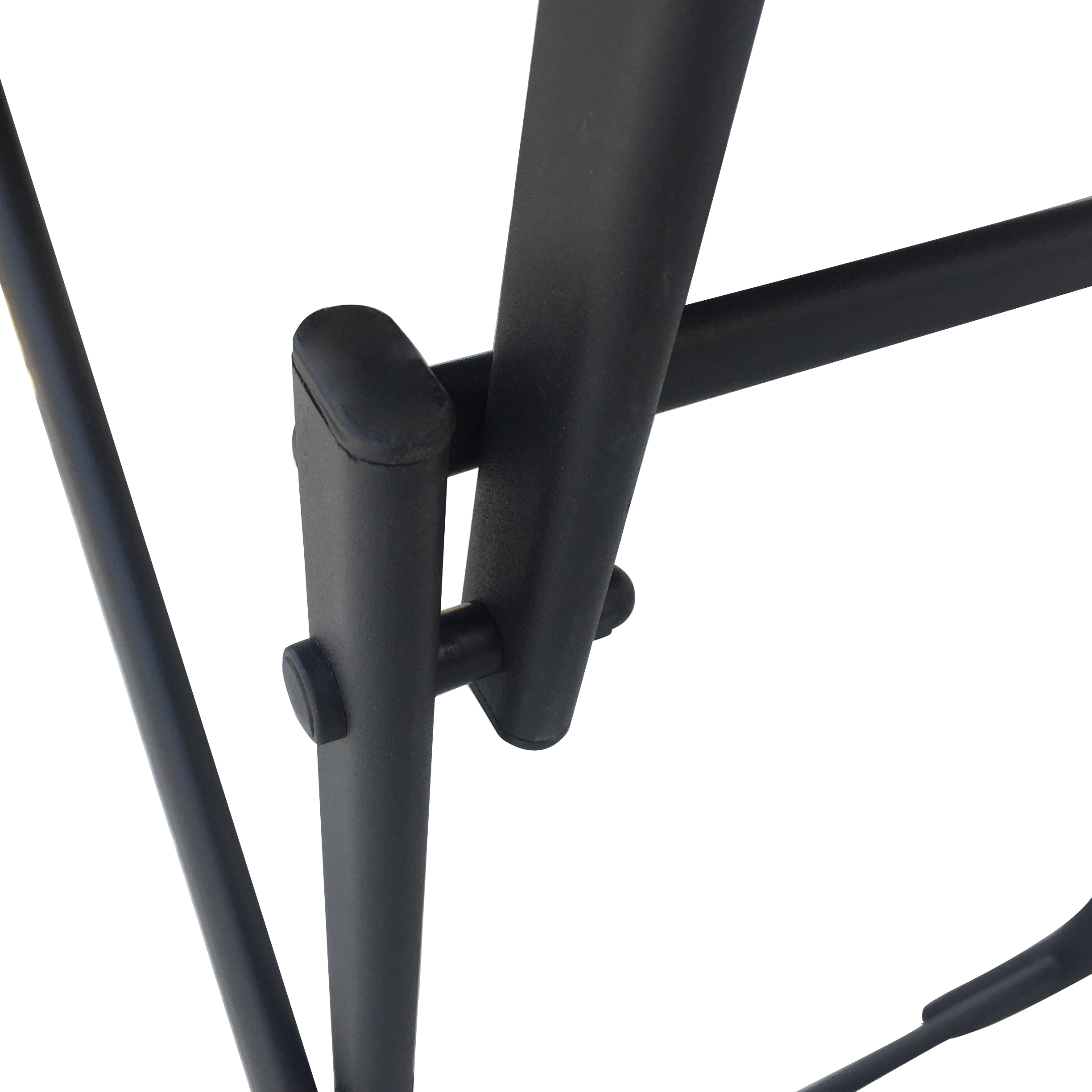 Wholesale Price Outdoor Furniture Iron Frame Folding Table and Chair Black Rust Prevention Fold Chairs and Round Table