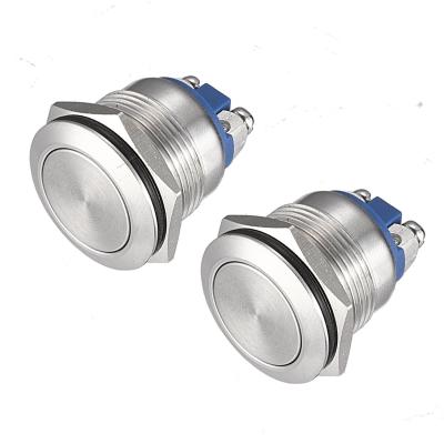 19mm Latching Metal Push Button Switches On Off Illuminated Dot Light