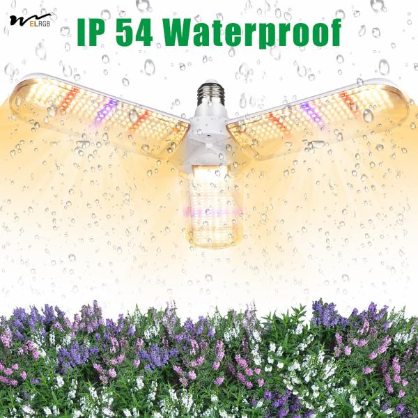 Plantas de interior 150W Pleno espectro solar LED de crecimiento de luz bombilla plegable lámpara de crecimiento de plantas