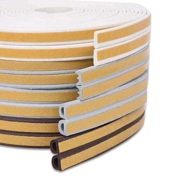 100%PP Weather Strip Self-adhesive Bulb Gasket for Truck Rv House Window Soundproofing Mesh Dust Sealing