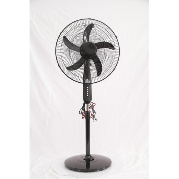Height Adjustable AC DC Stand Fan , 16 Inch Solar Rechargeable Stand Fan