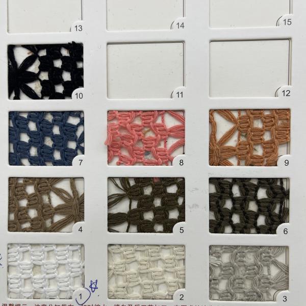 Customized Knitting Jacquard Fabric Lace Knitting 85% Polyester 15% Cotton 150cm 195gsm N03-009