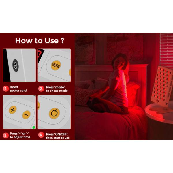 Dispositifs à la maison légers infrarouges 300W de thérapie de LED angle de faisceau de 60 degrés