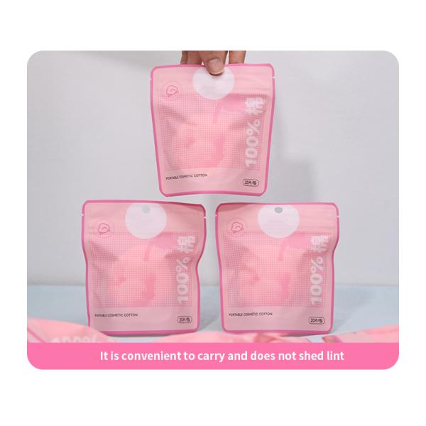 Portable Round Makeup Remover Pads 5pcs 10pcs 20pcs Cotton Cosmetic Pads