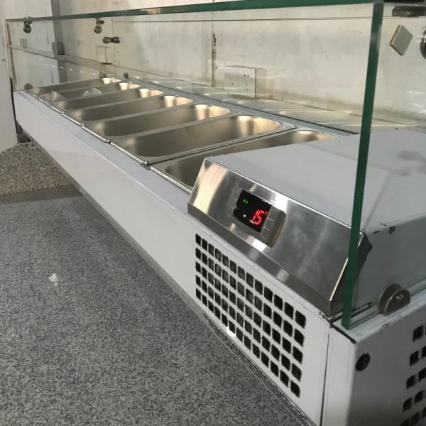 Professional Stainless Steel Pizza Cone Prep Table/pizza Display Refrigerator/refrigerated Pizza Counter