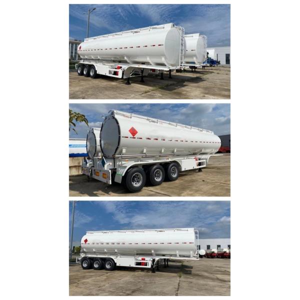 3-Axles Aluminum Carbon Stainless Steel Liquid Storage Semi Trailer Fuel Tank Trailer