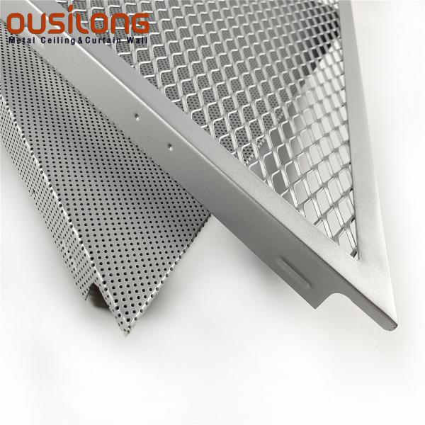 PVDF Coating 1.2mm Trim In Silver Office Ceiling Tiles