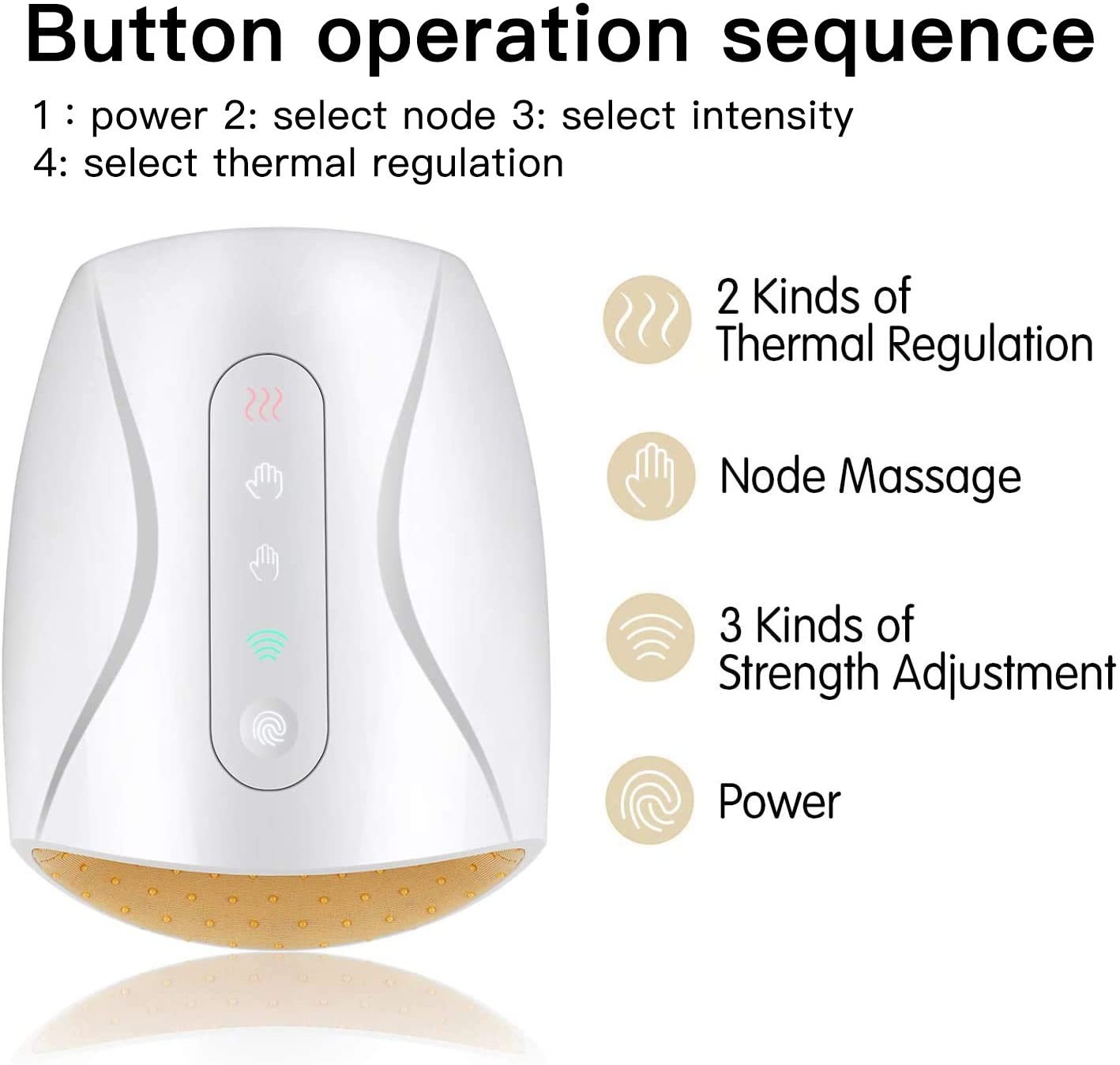 Massager руки бесшнурового инструмента массажа руки 1800mAh электрический с жарой