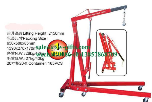 Folding Manual Hydraulic Cherry Picker Engine Crane Shop Press Hoist Lift 0.5T-3T