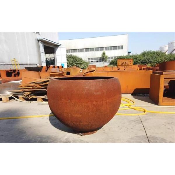 Баки плантатора дерева глобуса Corten на открытом воздухе геометрических сфер стальные для Streetscape