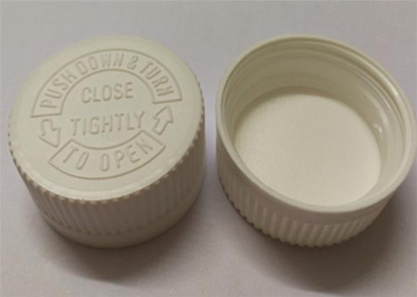 Child proof cap 28mm 32mm child resistant pp cap push and turn cap