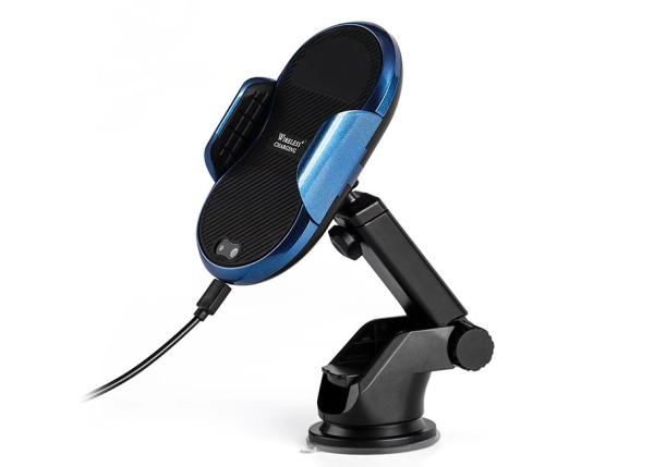 Handlebar Mounted Car Wireless Charger Blue Black ABS PC AC 5V/2A Weight 220g