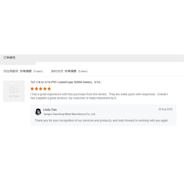 3.5mm PVC Coated Steel Wire Rope Sling for Electrical Cabinets