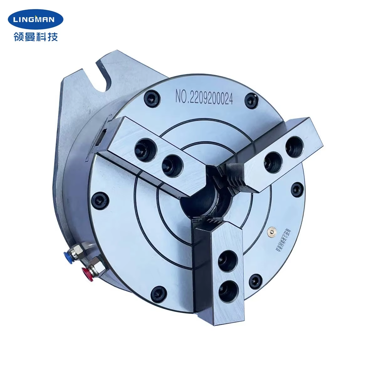 Vertical Hollow Chuck Pneumatic Chuck LM160HAL Milling Machine Pipe Clamp Cnc 3 Jaw 125mm Chuck Built-in Power Cylinder