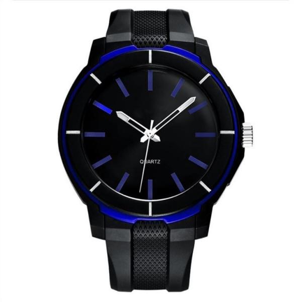 Mens Silicone Digital Watch 30 Meters Waterproof Acrylic Mirror 195mm
