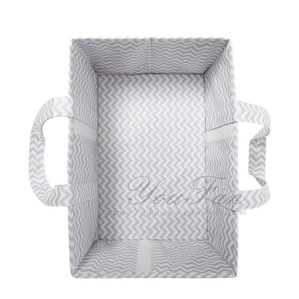 Portable Baby Diaper Caddy Organizer Canvas Cotton Material Made