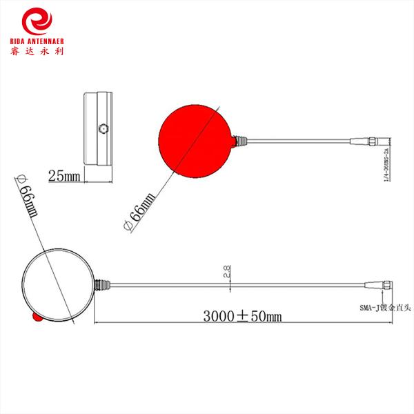 GPS L1 L2 L5 Automotive-grade GNSS RTK Antenna 1575.42 MHz 1227.60 MHz Dual 1176.45 MHz for NEV Autonomous Driving and Robotics