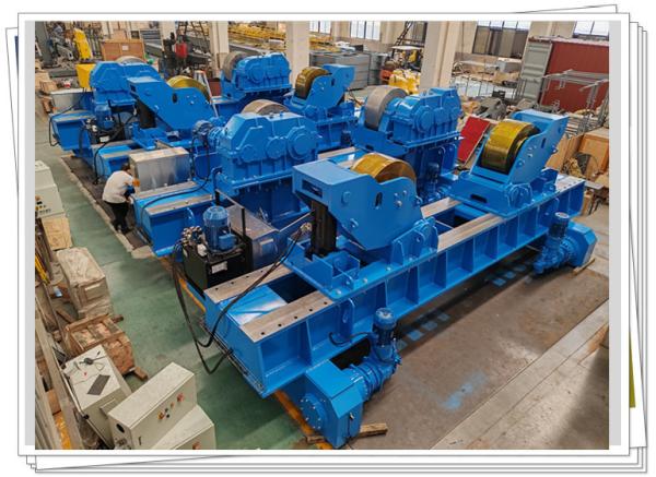 Cama de rolos de aço motorizada de viagem de 800T de soldagem para torre de vento offshore Dia até 12m