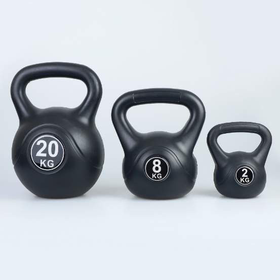 Unisex 2 4 6 8 10 kg Black Kettle Bell Weight Training Competition Cement Kettle Bell